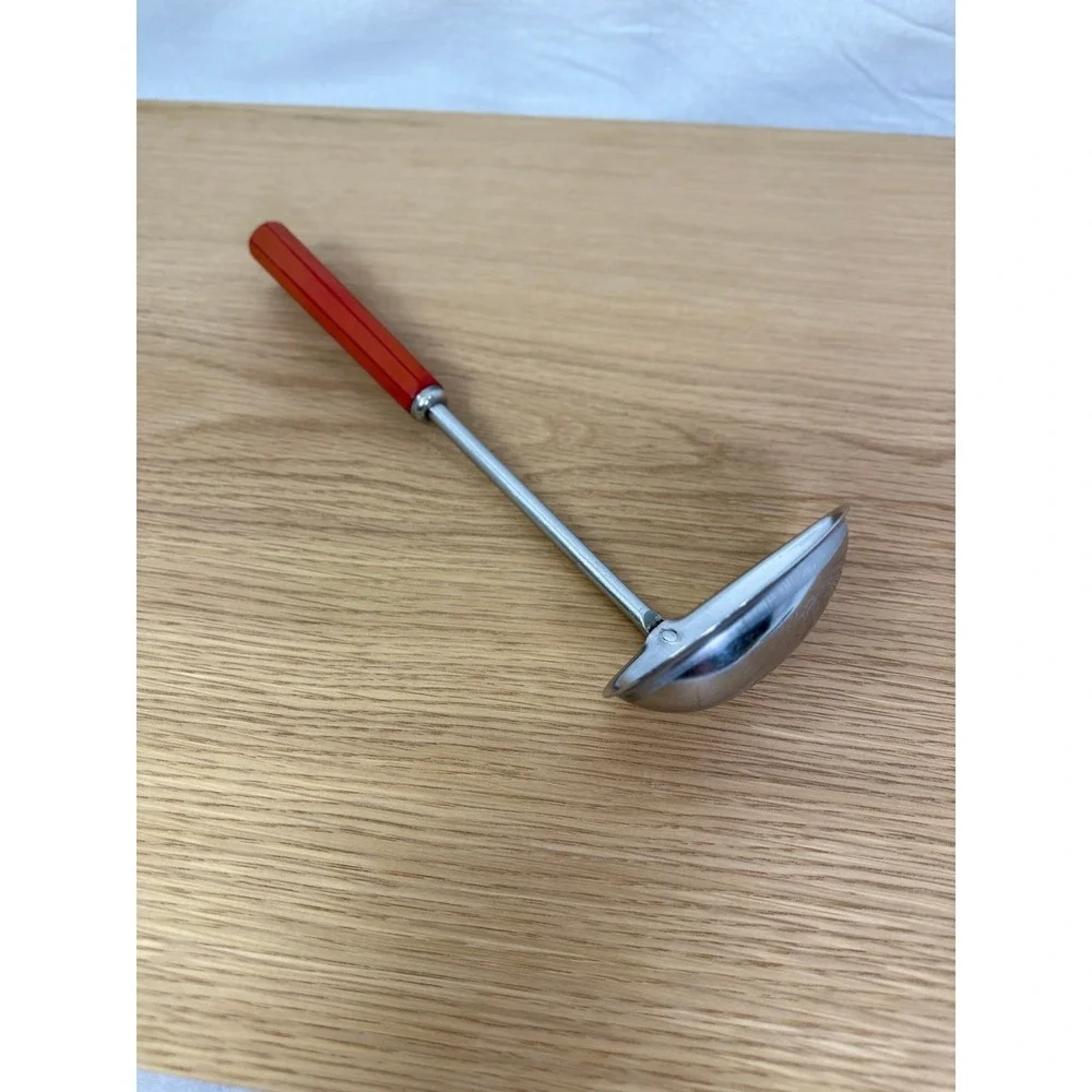 Corona Quality‎ Stainless Steel Ladle Red Handle Kitchen Utensil Serving